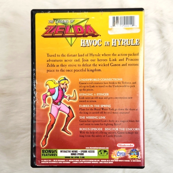 THE LEGEND OF ZELDA DVD 5 EPISODES 1989 FAIR condition - Picture 2 of 11
